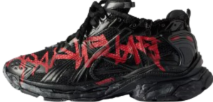 Balenciaga Runner Black Red Graffiti