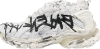 Balenciaga Runner White Black Graffiti