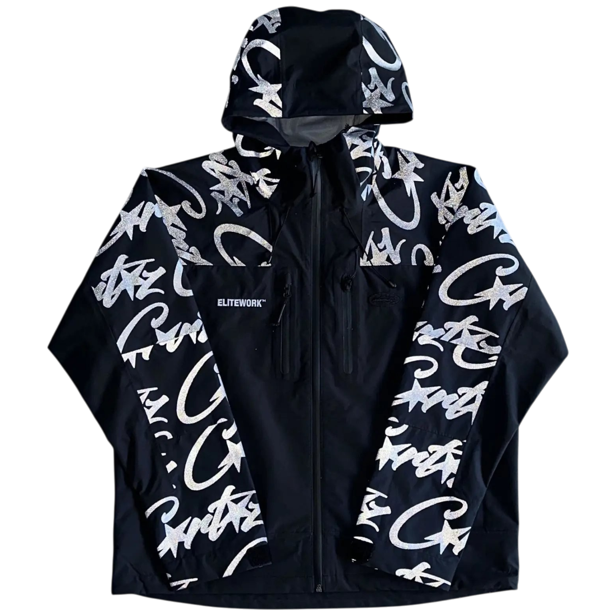 Corteiz Pink Windbreaker with Monogram on Sleeves