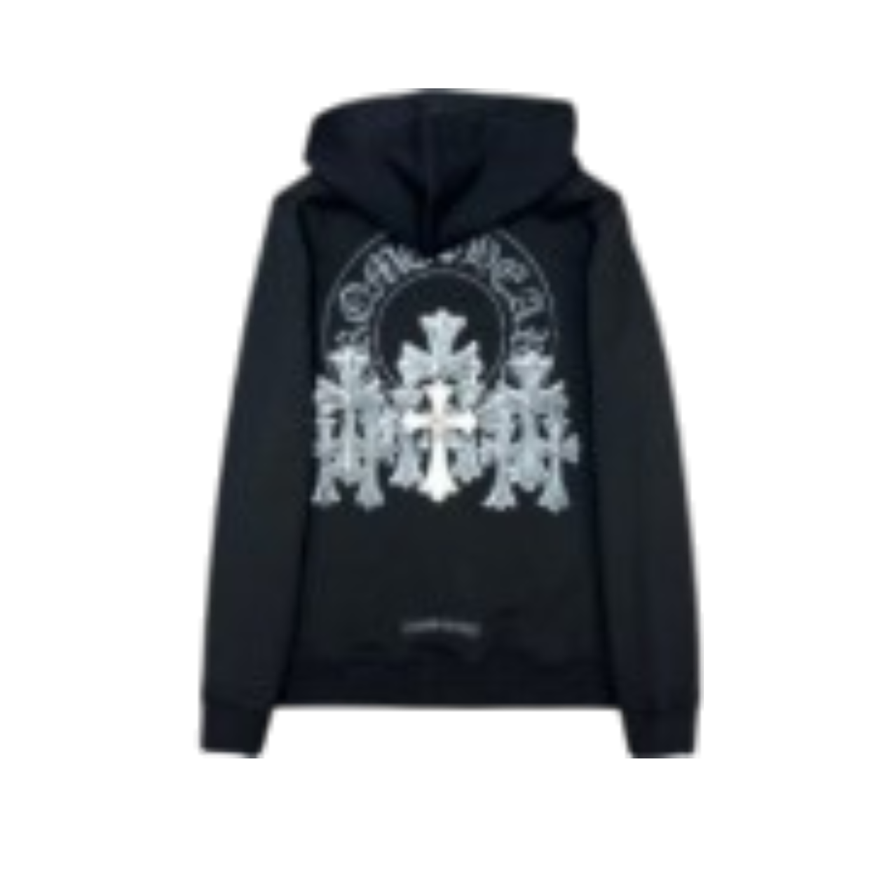 Chrome Hearts Black Hoodie with huge crosses on back