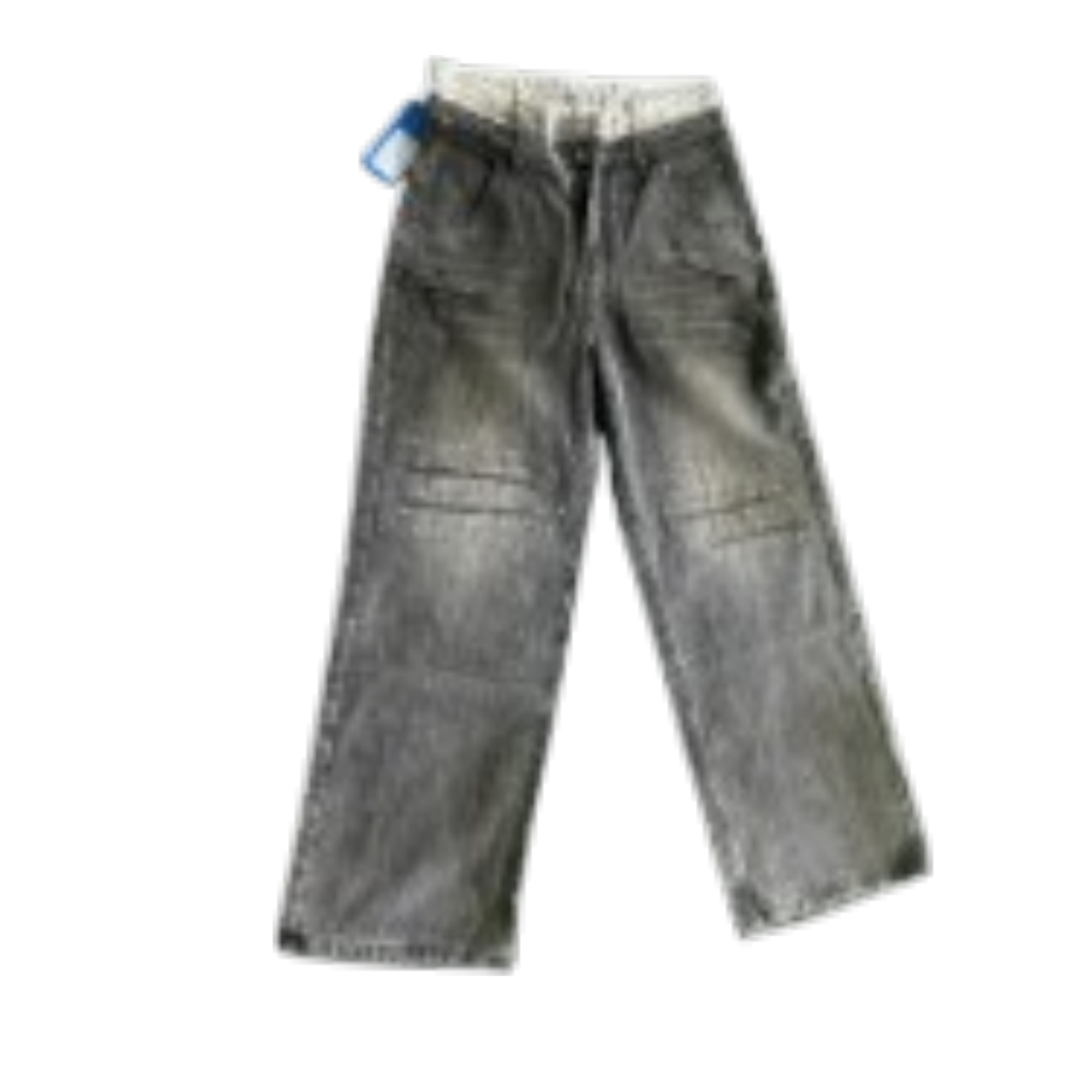 No name black double waist Jeans
