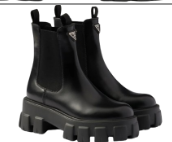 Prada Monolith leather Chelsea boots